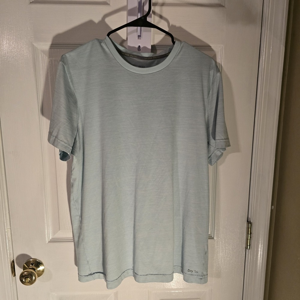 Tek Gear Men's Dry Tek Lightweight Wicking T-Shirt Light Blue Size Large